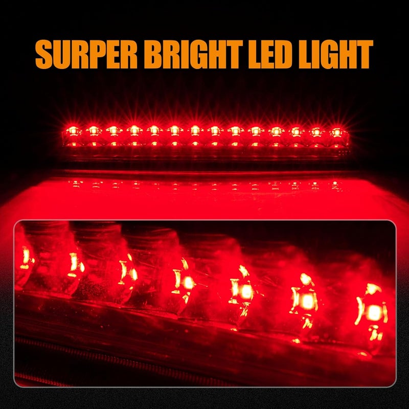 Cxdar Third 3rd Brake Light LED for 2002-2009 Chevy Trailblazer GMC Envoy, High Mount Rear Brake Lights Assembly for 04-07 Buick Rainier, Waterproof Center Cab Lamp Stop Light (RED) - Image 2